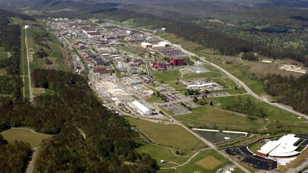 an aerial view of Oak Ridge, Tennessee