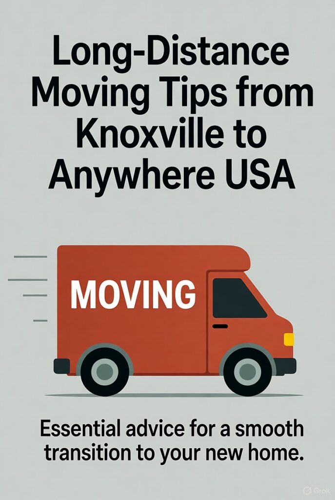 Long-distance moving tips and van